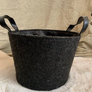 Dark Grey Felt Accent Bucket